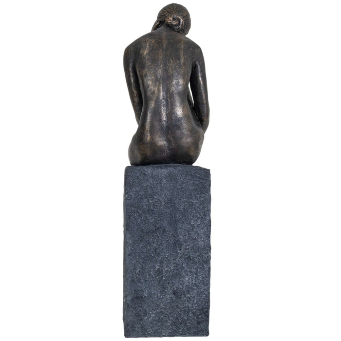 Milton Bronze Thinking Lady Sculpture ( Due Back In 09/09/24 )