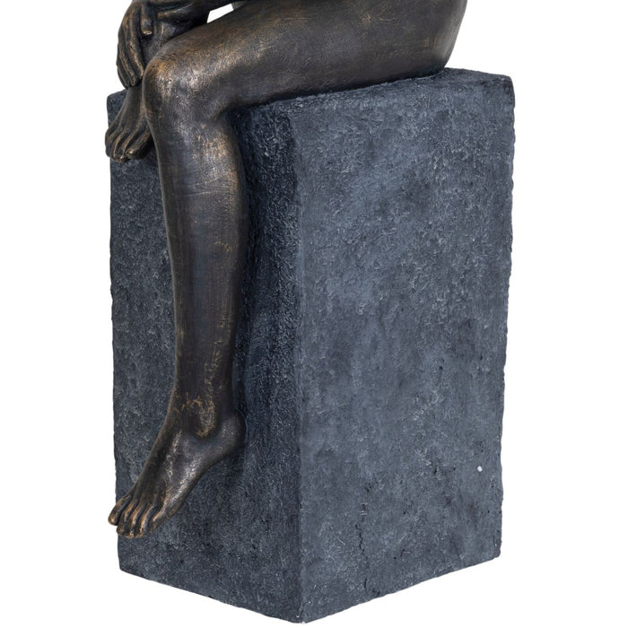 Milton Bronze Thinking Lady Sculpture ( Due Back In 09/09/24 )