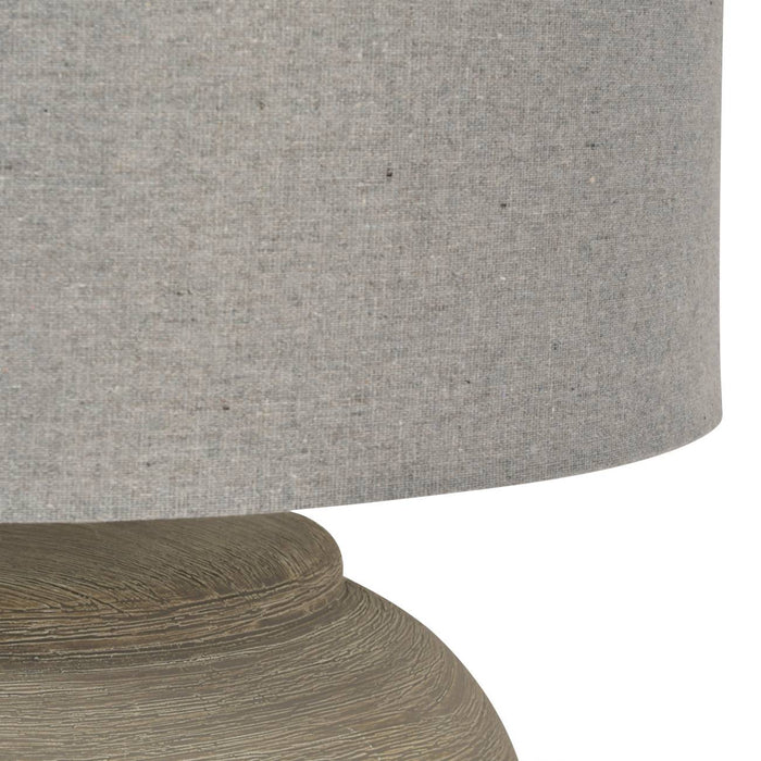 Isaline Etched Grey Small Ceramic Lamp with Shade