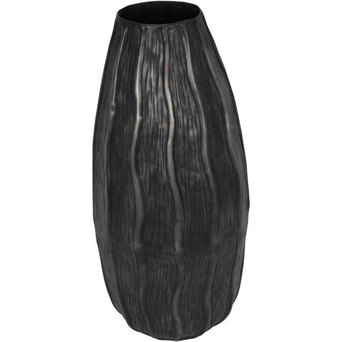 Hedvig Tall Vase, Black, Aluminium