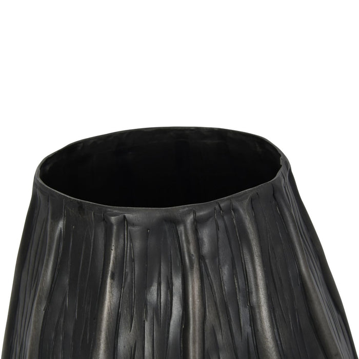 Hedvig Tall Vase, Black, Aluminium