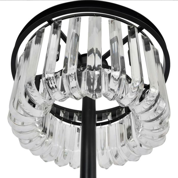 Léonie Glass Droplet Circular Floor Lamp