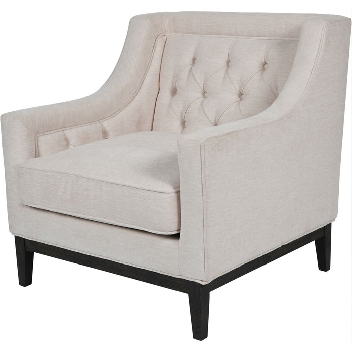 Juliette Armchair. Ivory Button Fabric (Due Back In 30/07/24)