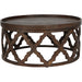 Solid Coffee Table, Round Mango Wood, Dark Brown