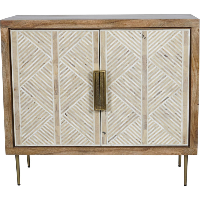 Isabella Mango Wood & Bone 2 Door Sideboard Cabinet