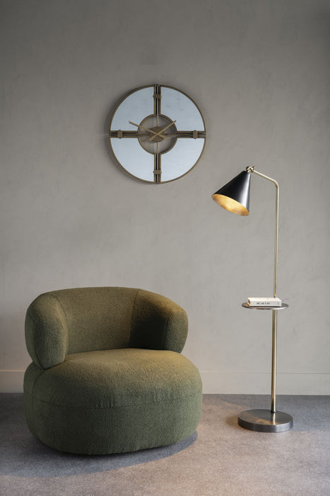 Lucie Brushed Brass Floor Lamp With Table