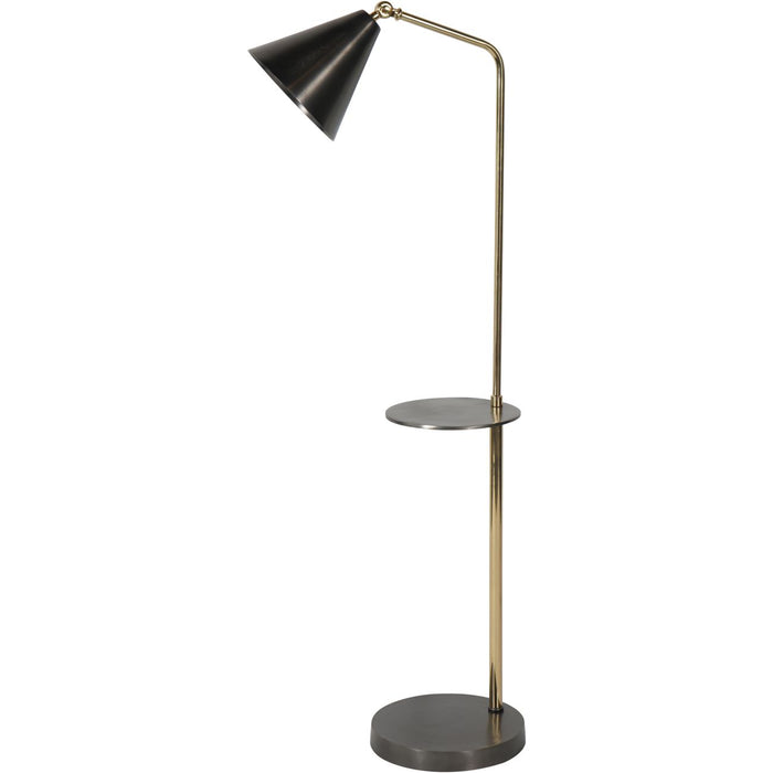 Lucie Brushed Brass Floor Lamp With Table