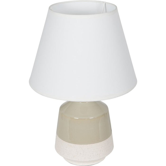 Yvonne Soft Green Dipped Glaze Table Lamp Small with Ivory Coolie Shade