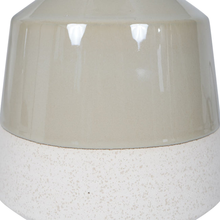 Yvonne Soft Green Dipped Glaze Table Lamp Small with Ivory Coolie Shade