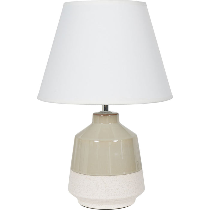 Yvonne Soft Green Dipped Glaze Table Lamp Small with Ivory Coolie Shade