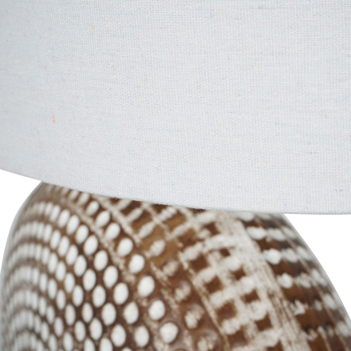 Frida Round Table Lamp - Ceramic, Antique Creams and Browns