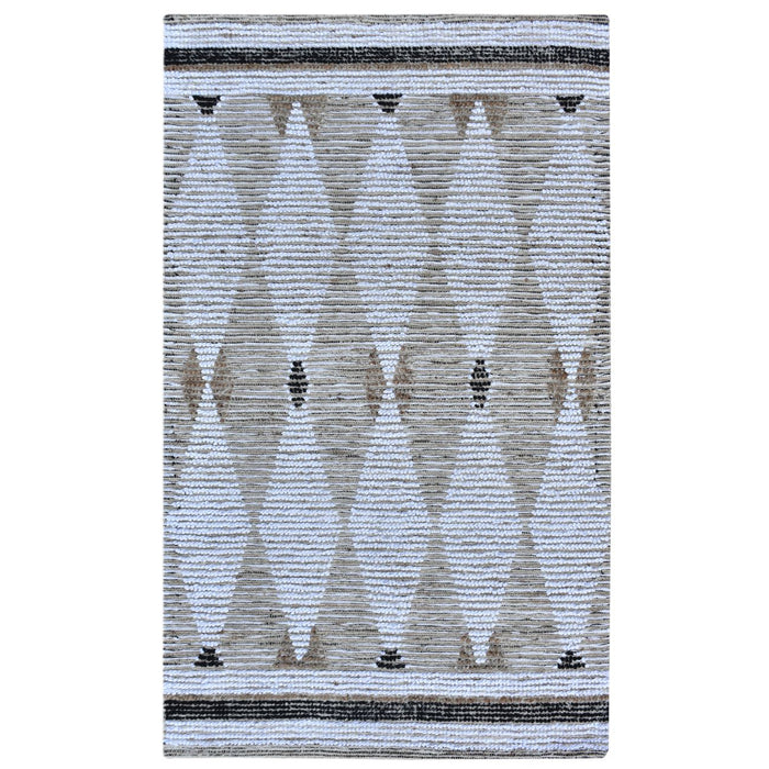 Stina Hand Woven Ivory & Charcoal 160x230cm Jute, Cotton Salvage & Chindi Rug