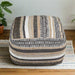 Yeru Hand-Woven Pouffe - Black & White