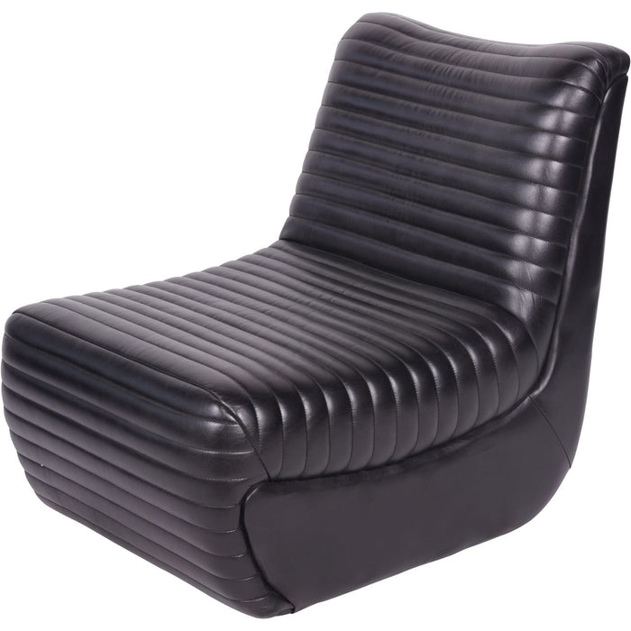 Ribbed deals leather chair