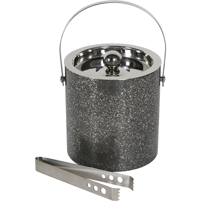  Ice Bucket, Double Wall, Stainless Steel, Black Dusky Finish