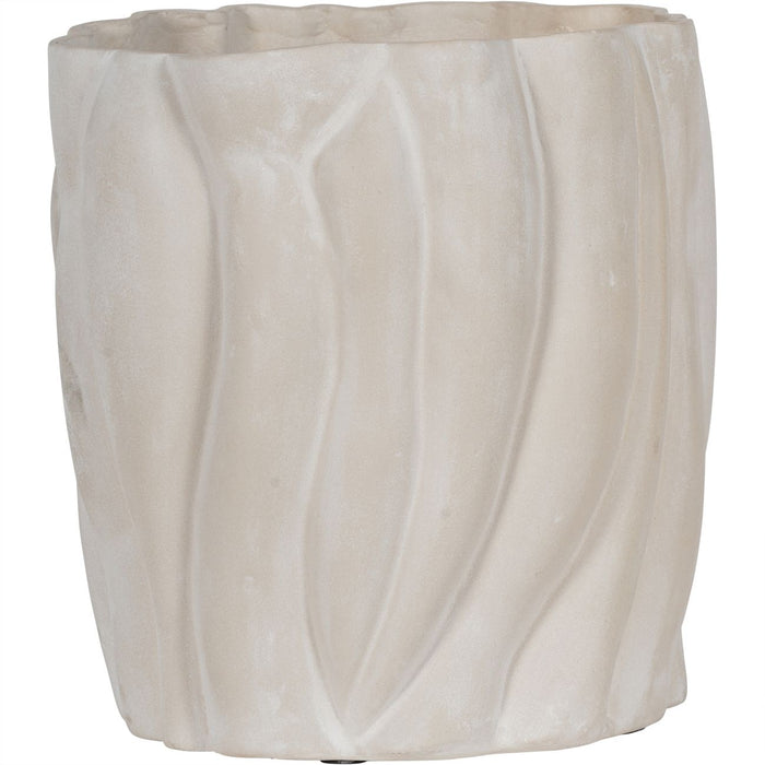 Decorative Ecomix Small Vase, Cream, Metal