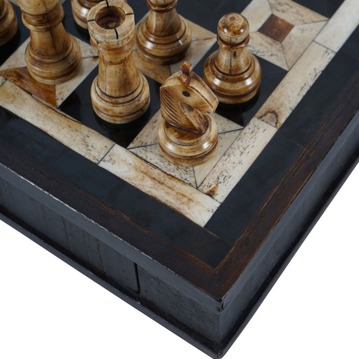 Luxury Handcrafted Chess Set, Wooden, Storage Drawer