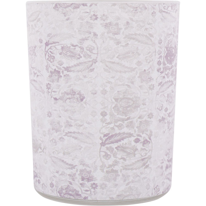 Laura Ashley Jars, Frosted Garner, Leaf Glass, Hurricane