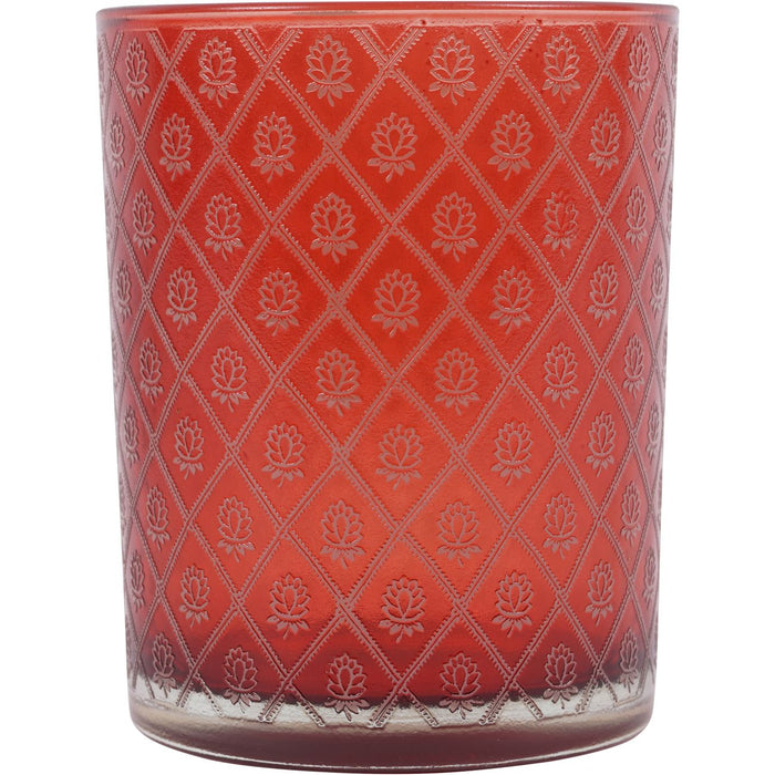 Laura Ashley Porchester Red Glass Hurricane