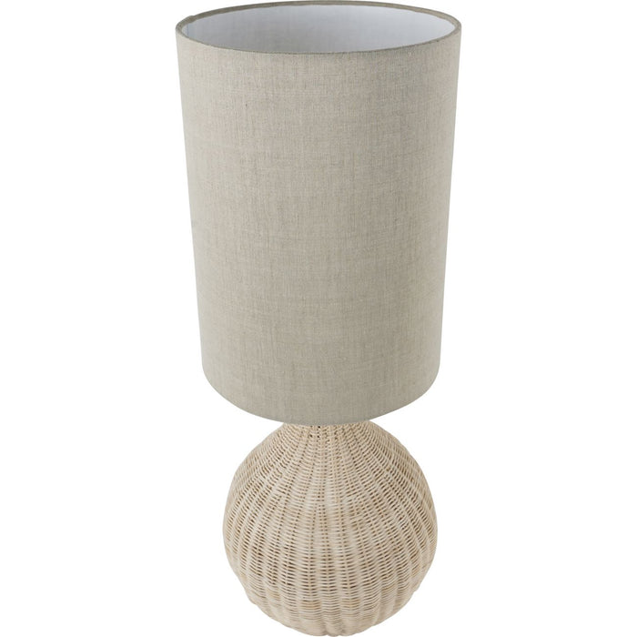 Kenton Natural Rattan Lamp - Hand-Finished Base, Natural ( Due Back In 02/01/25 )