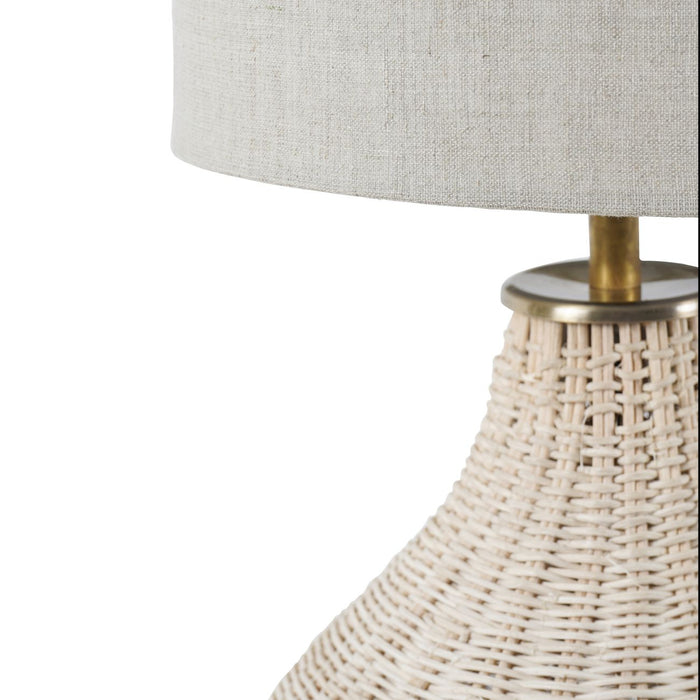 Kenton Natural Rattan Lamp - Hand-Finished Base, Natural ( Due Back In 02/01/25 )