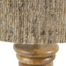 Petra Solid Wood Table Lamp with Handmade Silk Jute Shade