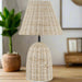 Small Rattan Lamp Base and Shade - Natural Iron & Rattan