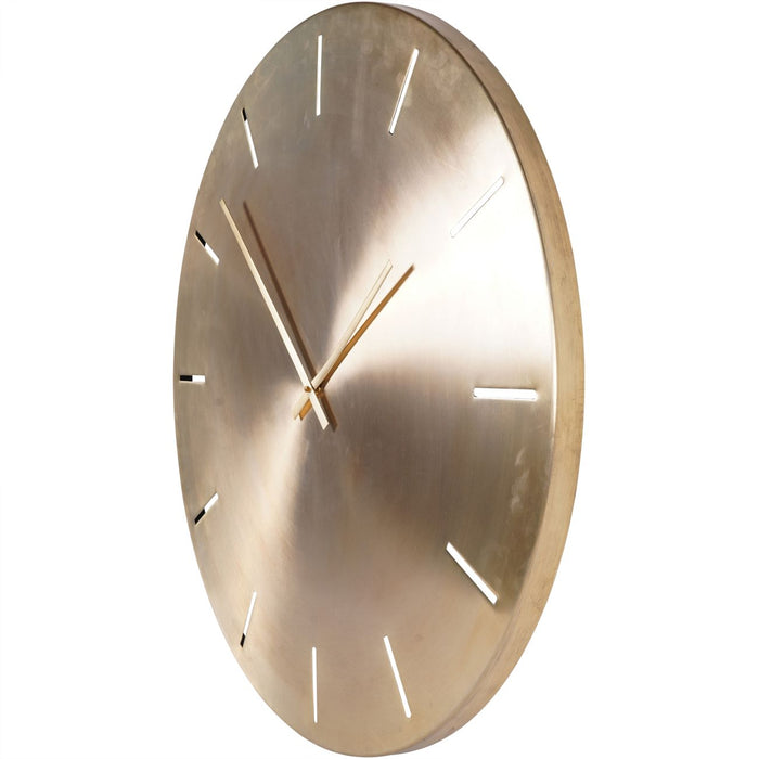 Benton Round Wall Clock, Brass, Raised White Digits, Due Back In 21/09/24