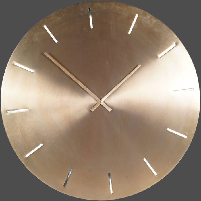 Benton Round Wall Clock, Brass, Raised White Digits, Due Back In 21/09/24