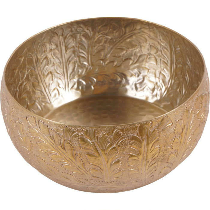 Laura Ashley Convex Small Bowl, Embossed Round, Winspear, Gold Leaf