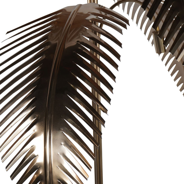 Luxury Dusky Gold Metal Palm Tree Floor Lamp