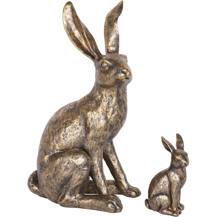 Laura Ashley Sitting Hare Sculpture, Antique Gold - Small (Due Back In 11/11/24)