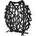 Twig Sculpture Disc Vase, Black Metal