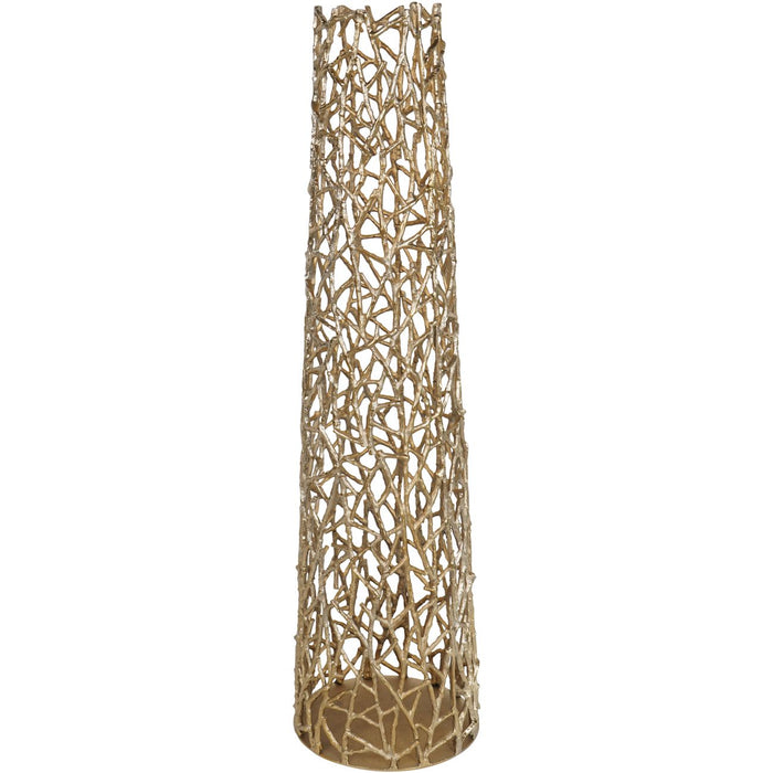 Oda Floor Large Vase, Gold, Aluminium, Sculpture