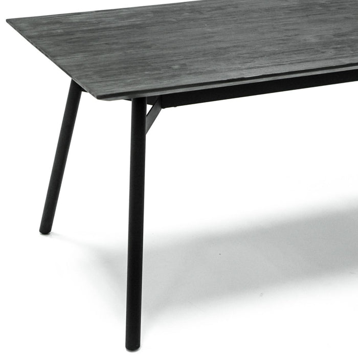 Okayama Rectangle Dining Table, Black Acadia Wood