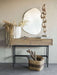 Rustic Natural Wood Console Table – Rattan Front Drawers with Metal Frame -  Decor interiors