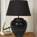 Skyline Black Terracotta Table Lamp with Shade