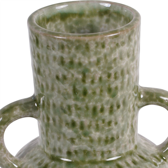 Laura Ashley Small Vase, Green Ceramic, Laneham, Stoneware