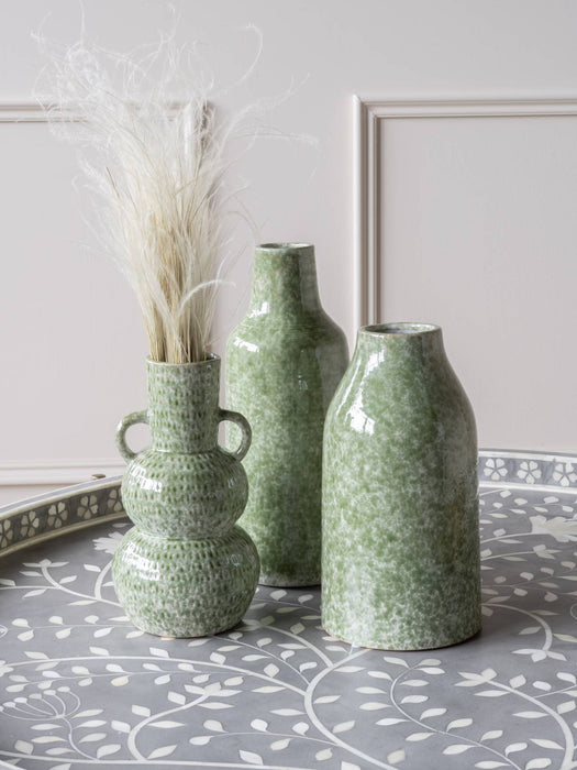 Laura Ashley Small Vase, Green Ceramic, Laneham, Stoneware