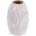 Laura Ashley Stoneware Vase, White Ceramic, Pussywillow Design, Large