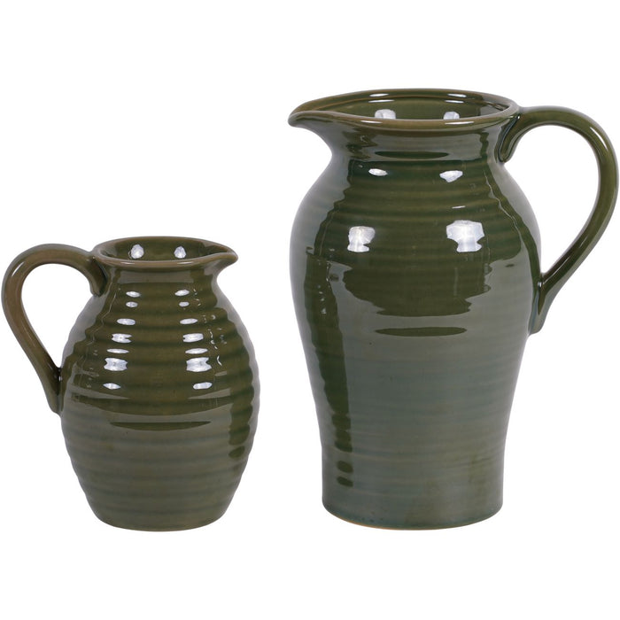 Laura Ashley Green Stoneware Jug