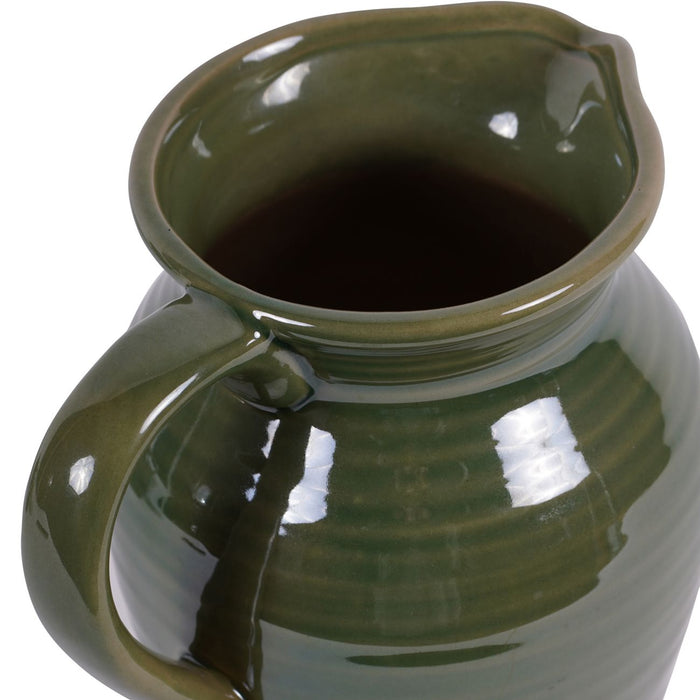 Laura Ashley Stoneware Handle Jug, Ceramic, Green Harriston