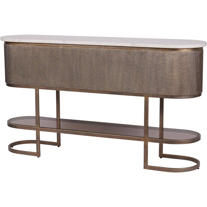 Luxe Elegant Marble Console Table with Gold Frame & Glass Shelf – Sophisticated Home Collection