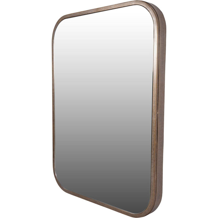 Luxe Elegant Rectangular Wall Mirror in Aged Gold – Timeless Luxury