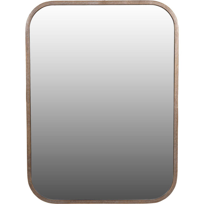 Luxe Elegant Rectangular Wall Mirror in Aged Gold – Timeless Luxury