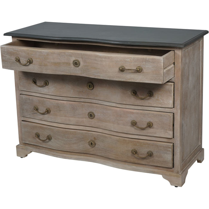 Laura Ashley Swannington Chest of Drawers, Natural Wood, 4 Drawer