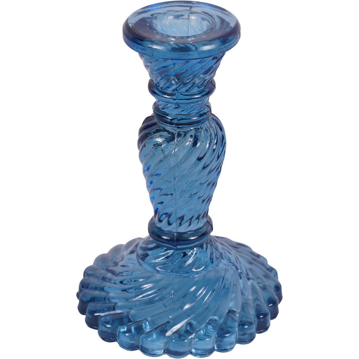 Laura Ashley Blue Glass Candlestick ( Due In 12/06/2024 )