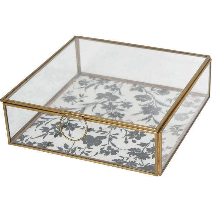 Laura Ashley Clear Single Glass Box In Rye Large