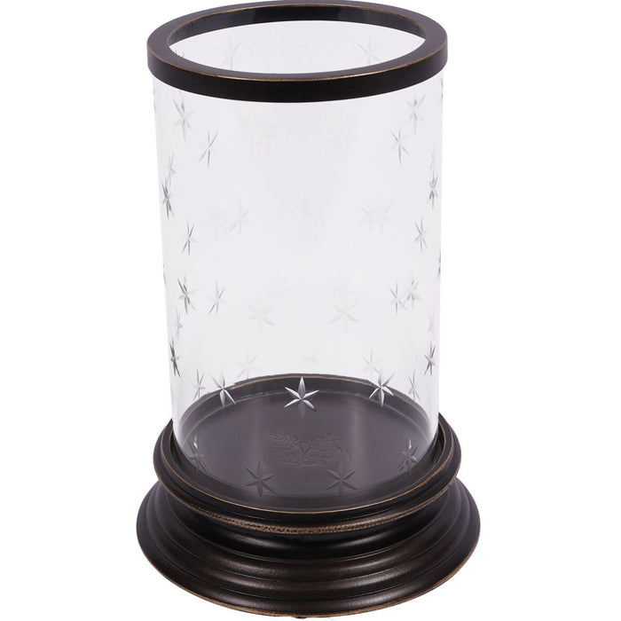 Laura Ashley Dark Bronze Cleverton Hurricane Lamp - Medium