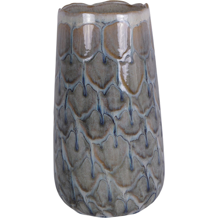 Armadillo Textured Azure Ceramic Vase